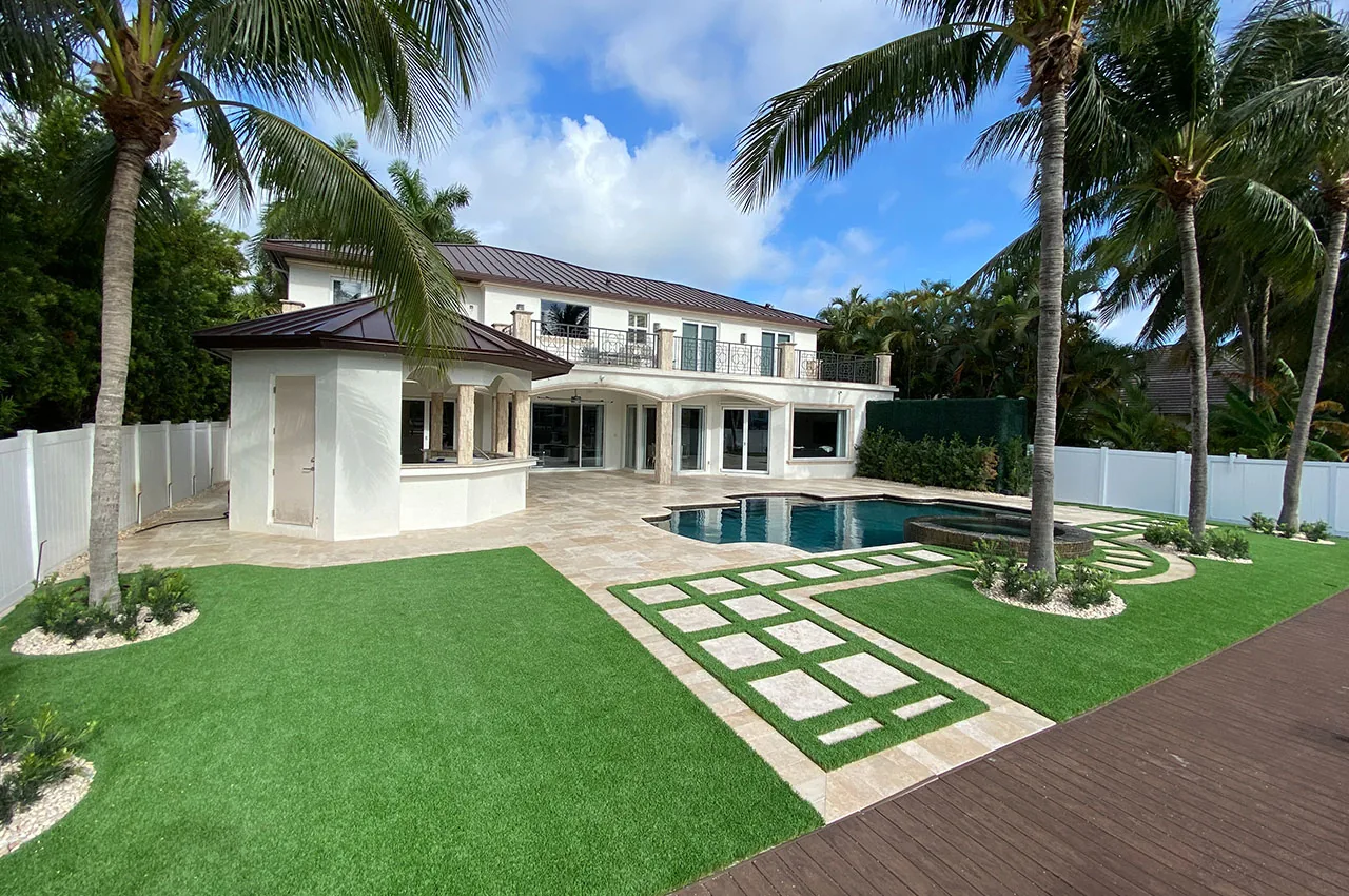 Finished backyard