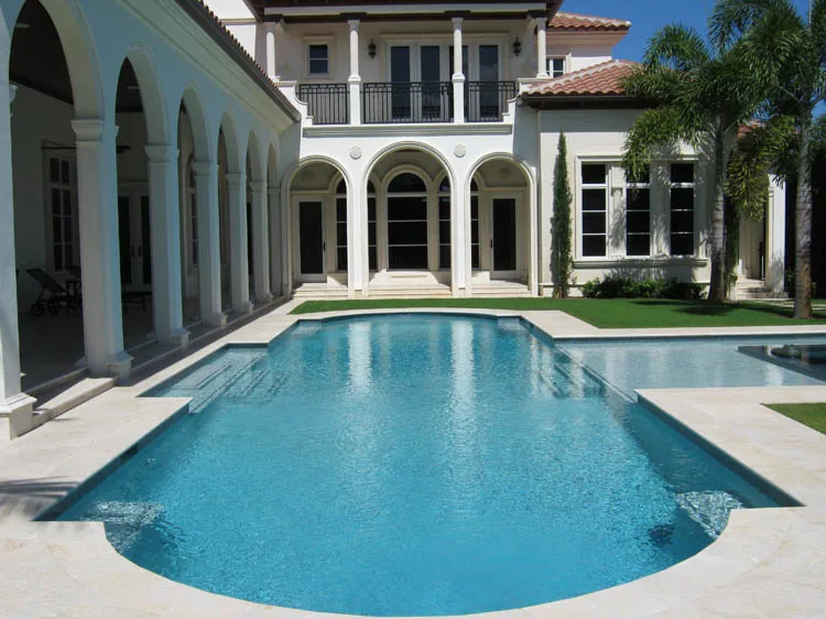 Pool beside an arched loggia