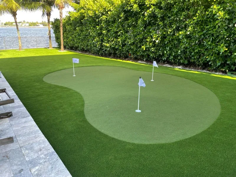 Synthetic turf yard